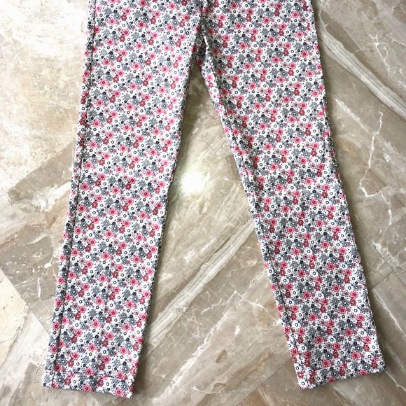 ANDREA MORANDO 6 (M) Woven Textured Jacquard Floral Slim Fit Pants ITALY - Picture 4 of 10